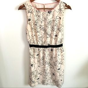 LOFT Light Pink Floral Print Dress